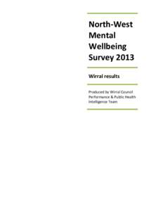 North-West Mental Wellbeing Survey 2013