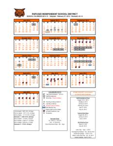 REFUGIO INDEPENDENT SCHOOL DISTRICT SCHOOL CALENDARAdopted : February 27, RevisedS  M
