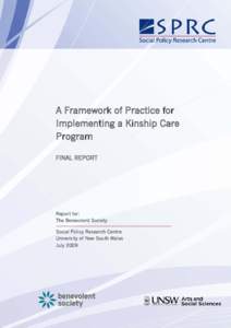 A Framework of Practice for Implementing a Kinship Care Program