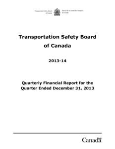 Transportation Safety Board of Canada Bureau de la sécurité des transports du Canada