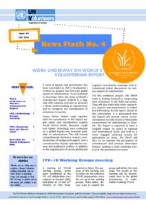 Issue #4 Fall 2010 News Flash No. 4  WORK UNDERWAY ON WORLD’S