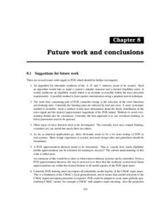 Chapter 8  Future work and conclusions 8.1