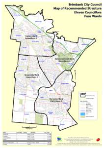 Brimbank City Council Map of Recommended Structure Eleven Councillors Four Wards  Jacksons