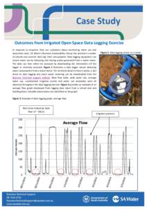 Outcomes from Irrigated Open Space Data Logging Exercise In response to enquiries from our customers about monitoring water use and associated costs, SA Water’s Business Sustainability Group has assisted a number of sc