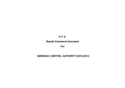 R F D Results Framework Document For NARMADA CONTROL AUTHORITY[removed])