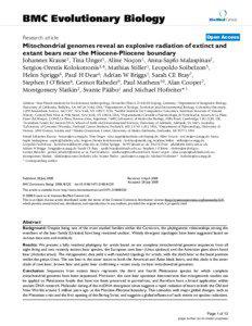 BMC Evolutionary Biology  BioMed Central