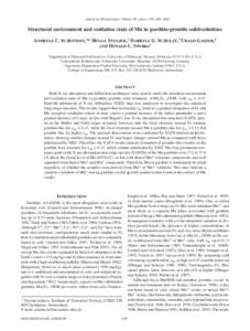 American Mineralogist, Volume 86, pages 139–146, 2001  Structural environment and oxidation state of Mn in goethite-groutite solid-solutions ANDREAS C. SCHEINOST,1,* HELGE STANJEK,2 DARRELL G. SCHULZE,3 UBALD GASSER,4 