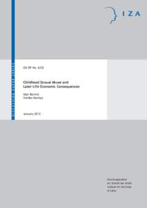 Childhood Sexual Abuse and Later-Life Economic Consequences