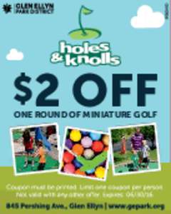 $2 OFF ONE ROUND OF MINIATURE GOLF 