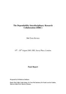 Indian Red Cross Society / Internet Relay Chat / Martyn Thomas / Interdisciplinarity / Peer review / Detection of internally reflected Cherenkov light / Knowledge / Education / Science