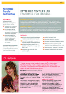 0106  KETTERING TEXTILES LTD FASHIONED FOR SUCCESS KTP BENEFITS