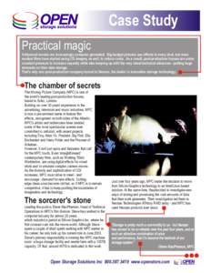 Case Study Practical magic Hollywood movies are increasingly computer generated. Big-budget pictures use effects in every shot, but more modest films have started using CG imagery as well, to reduce costs. As a result, p
