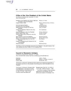 Council of Economic Advisers / Charles Burson / Vice president / United States National Security Council / President’s Council on Jobs and Competitiveness / Executive Office of the President of the United States / Government / Office of the Vice President of the United States