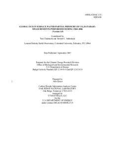 Carbon Dioxide Information Analysis Center / Energy in the United States / Oak Ridge National Laboratory / Greenhouse gases / Carbon cycle / Carbon dioxide / Lamont–Doherty Earth Observatory / Oceanography / Pacific Marine Environmental Laboratory / Chemistry / Chemical oceanography / Geochemistry