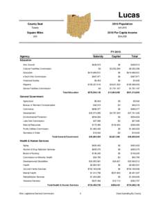 Lucas County Seat 2010 Population  Toledo