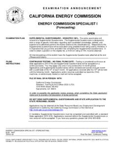 Energy economics / Data analysis / Forecasting / Time series analysis / Sustainable building / Prediction / California Energy Commission / Demand forecasting / Energy policy / Statistical forecasting / Energy / Statistics