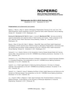 Microsoft Word - NCPERRC Bibliography Year[removed]Final