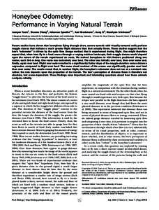 PLoS BIOLOGY  Honeybee Odometry: Performance in Varying Natural Terrain Juergen Tautz1, Shaowu Zhang2, Johannes Spaethe1¤1, Axel Brockmann1, Aung Si2, Mandyam Srinivasan2* 1 Beegroup Wu¨rzburg, Lehrstuhl fu¨r Verhalte