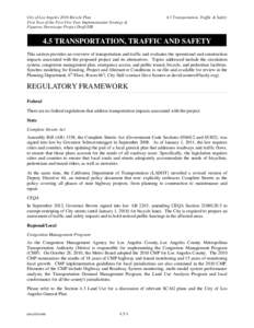 City of Los Angeles 2010 Bicycle Plan First Year of the First Five-Year Implementation Strategy & Figueroa Streetscape Project Draft EIR 4.5 Transportation, Traffic & Safety