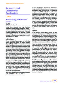 Aquatic ecology / Indian Ocean / Leeuwin Current / Oceanography / Advanced Very High Resolution Radiometer / Sea surface temperature / Normalized Difference Vegetation Index / Southern Ocean / National Oceanic and Atmospheric Administration / Earth / Physical geography / Water