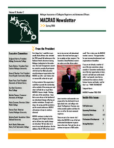 Volume 47, Number 2  Michigan Association of Collegiate Registrars and Admissions Officers MACRAO Newsletter Spring 2006