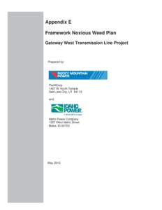 Microsoft Word - E_GW_Framework Noxious Weed Plan_5_16_12(Rev 1).doc