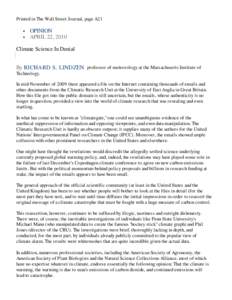 Intergovernmental Panel on Climate Change / Global warming / Climate history / Science / IPCC Fourth Assessment Report / Climatic Research Unit email controversy / IPCC Third Assessment Report / IPCC Summary for Policymakers / Global warming controversy / Climate change / Environment / Environmental skepticism