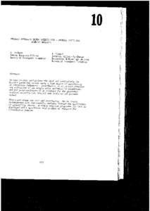 PROJECT APPRAISAL UNDER UNCERI1\INIIY - PROBABIlISIIC COST BENEFIT ANALYSIS A. Jackson Senior Research Officer Bureau of Transport Economics