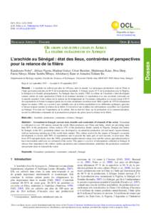 OCL 2014, 21(2) D205 c K. Noba et al., Published by EDP Sciences 2014  DOI: oclOCL