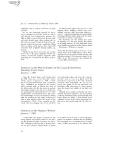 Jan[removed]Administration of William J. Clinton, 1999 challenges and to restore confidence in open markets. We are also particularly grateful for Argentina’s leadership beyond the Americas. Day-in and day-out, your peac