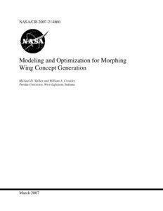 NASA/CR[removed]Modeling and Optimization for Morphing