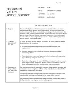 No[removed]PERKIOMEN VALLEY SCHOOL DISTRICT