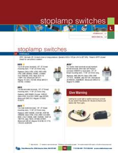 stoplamp switches  L1 HYDRAULIC