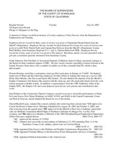 July 26, [removed]Board of Supervisors Minutes