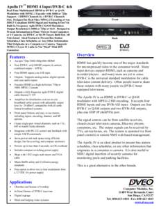 Apollo IV HDMI 4 Input/DVB-C 4ch -- 4 Channel HDMI to DVB-C or QAM Modulator