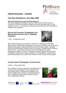 Press release Feb 23rd Photo exhibitions