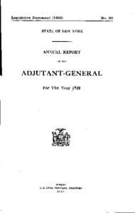 Legislative Document[removed]STATE OF NEW YORK ANNUAL REPORT OF THE