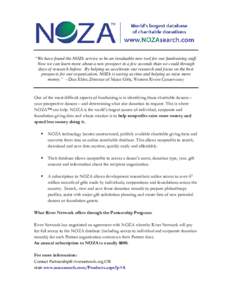 Donation / Internet search engines / NOZA /  Inc. / Structure / Fundraising / Philanthropy / Nonprofit organization