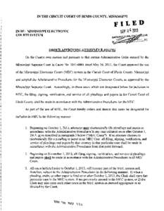 IN THE CIRCUIT COURT OF HINDS COUNTY, MISSISSIPPI F I LED SEP[removed]