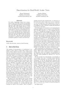 Diacritization for Real-World Arabic Texts Emad Mohamed Indiana University emohamed @indiana.edu  Sandra K¨