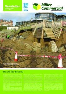 Newsletter Spring 2014 Damage to the front of the Fistral Beach Complex at Newquay made national news