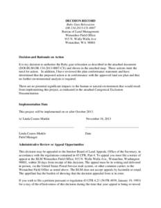 Wenatchee – East Wenatchee metropolitan area / 91st United States Congress / National Environmental Policy Act / Bureau of Land Management / Salmon / Wenatchee /  Washington / Washington / Environment of the United States / Impact assessment / United States