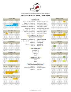 ROBY CONSOLIDATED INDEPENDENT SCHOOL DISTRICT[removed]SCHOOL YEAR CALENDAR S  M