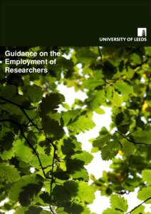 Guidance on the Employment of Researchers 1