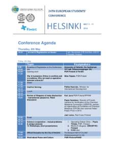 Microsoft Word - Helsinki Agenda May 2014