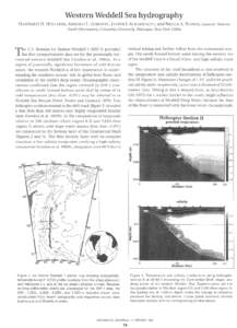 Western Weddell Sea hydrography HARTMUT H. HELLMER, ARNOLD L. GORDON, JAVIER I. ALBARRACIN, and BRUCE A. HUBER, Lamont-Doherty Earth Observatory, Columbia University, Palisades, New Yorkvertical mixing and further