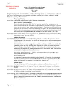 Page 1  Senate Minutes May 4, 2015  APPROVED BY SENATE