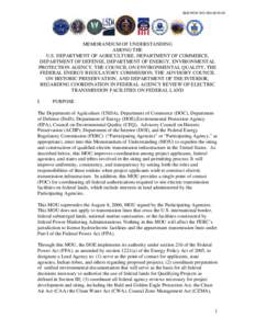 Impact assessment / Conservation in the United States / Bureau of Land Management / United States Department of the Interior / Wildland fire suppression / National Interest Electric Transmission Corridor / Federal Energy Regulatory Commission / United States Army Corps of Engineers / National Environmental Policy Act / Environment of the United States / Environment / United States