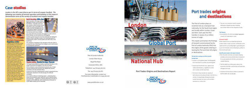 London is the UK’s most diverse port in terms of cargoes handled. The following case studies of terminal operators participating in PLA research demonstrates some of the variety of locations and cargoes handled.