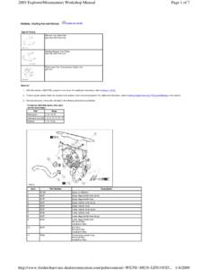 2003 Explorer/Mountaineer Workshop Manual  Radiator, Cooling Fan and Shroud Page 1 of 7